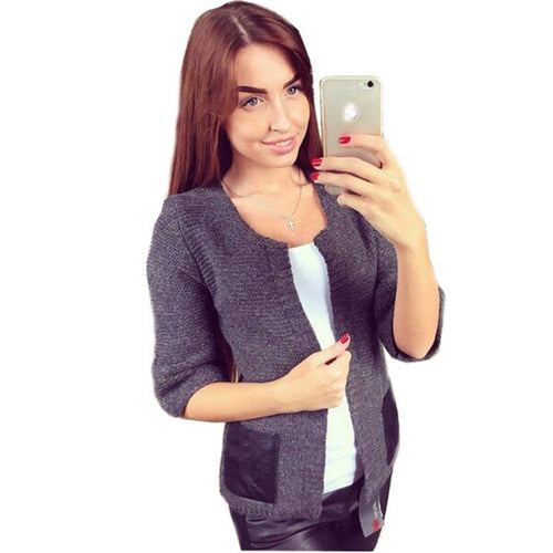 Cardigan Jacket Half Sleeve Women Jacket Coat Knitted Sweater Cardigan Plus Size Coat For Women