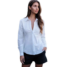 Back Open Blouses Long Sleeve Turn-down Collar Women Blouses And Shirts Casual Blusas Sexy Backless Tops