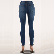 Ripped Jeans Women Blue Washed High Waist Jeans Femme Destroyed Hole Denim Jeans Woman Skinny Pencil Pants