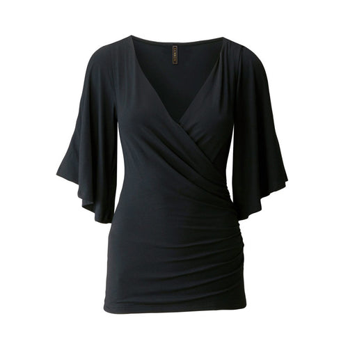 T Shirt Sexy V neck Sleeve Cut Tee Shirt Femme Slim Butterfly Sleeve Women Tops Plus Size T-shirt Women