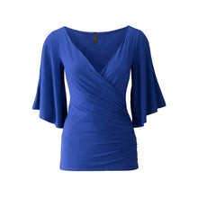 T Shirt Sexy V neck Sleeve Cut Tee Shirt Femme Slim Butterfly Sleeve Women Tops Plus Size T-shirt Women