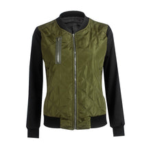 Down Jacket Coat Streetwear Cool Grid Women Jacket Long Sleeve Bomber Jacket 3 Colors S/M/L/XL