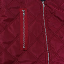 Down Jacket Coat Streetwear Cool Grid Women Jacket Long Sleeve Bomber Jacket 3 Colors S/M/L/XL