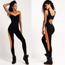 Gym Running Jumpsuit Stretch Skinny Sport Jumpsuit Women Sexy Back Open Cut Out Fitness Jumpsuits Overalls
