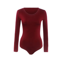 Long Sleeve Slim Bodysuit Women Sexy Stretch Leotard Tops Blouse TShirt Slim Rompers T Shirt Short Bodysuit