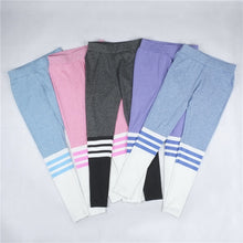 Stretchy Fitness Legging Women Patchwork High Waisted Leggings Slim Skinny Leggin Sexy Fitness Pants