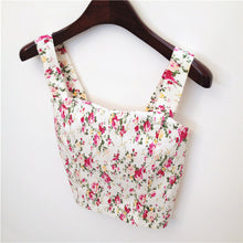 Wrapped Bustier Crop Top Top Sexy Floral Padded Crop Tops Women Printing Women's Tank Top Cropped Femme