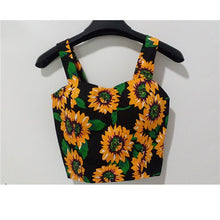 Wrapped Bustier Crop Top Top Sexy Floral Padded Crop Tops Women Printing Women's Tank Top Cropped Femme