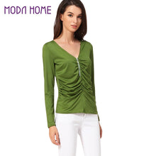 camisas-femininas-long-sleeve-tshirt-women-t-shirt-tops-poleras-de-mujer-zip-ruched-t-shirt-blusa-tee-shirt-femme BBL