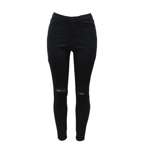 Candy Colors Jeans Femme High Waisted Skinny Jeans Woman Sexy Hip Lift Women Cotton Broken Hole Jeans Pencil Pants XXXL