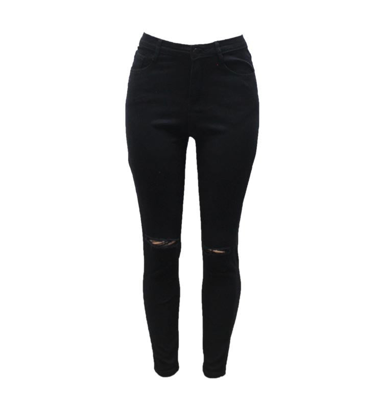 Candy Colors Jeans Femme High Waisted Skinny Jeans Woman Sexy Hip Lift Women Cotton Broken Hole Jeans Pencil Pants XXXL