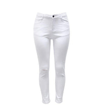 Candy Colors Jeans Femme High Waisted Skinny Jeans Woman Sexy Hip Lift Women Cotton Broken Hole Jeans Pencil Pants XXXL
