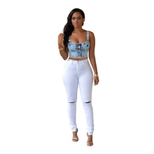 Candy Colors Jeans Femme High Waisted Skinny Jeans Woman Sexy Hip Lift Women Cotton Broken Hole Jeans Pencil Pants XXXL