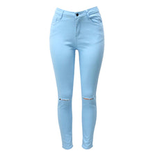 Candy Colors Jeans Femme High Waisted Skinny Jeans Woman Sexy Hip Lift Women Cotton Broken Hole Jeans Pencil Pants XXXL