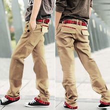 casual-adult-mens-multi-colored-cotton-straight-s-trousers-slim-fit-pants-m-xxl BBL