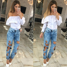 Casual Women Cute Off Shoulder Plaid Print Blousas Long Sleeve Ruffles Shirts Slash Neck Skinny Crop Tops Clubwear M0635