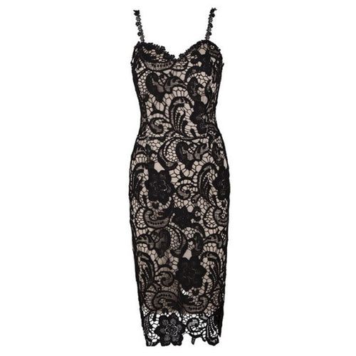 Celebrity Sexy Party Dresses Corchet Embroidery Women Dress Black White Lace Dress Bandage Floral Midi Bodycon Dress XL