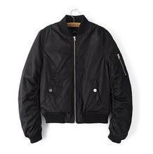 Chic Short Bomber Pilots Parkas Quilted Jacket Women V neck Long sleeve Casual Coat Thin Padded Outerwear