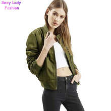 Chic Short Bomber Pilots Parkas Quilted Jacket Women V neck Long sleeve Casual Coat Thin Padded Outerwear