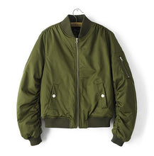 Chic Short Bomber Pilots Parkas Quilted Jacket Women V neck Long sleeve Casual Coat Thin Padded Outerwear