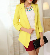 clearance-women-slim-coat-candycolor-three-quarter-sleeve-suit-one-button-thin-coat-suit-jacket-ol-work-wear BBL