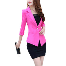clearance-women-slim-coat-candycolor-three-quarter-sleeve-suit-one-button-thin-coat-suit-jacket-ol-work-wear BBL