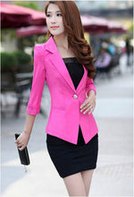 clearance-women-slim-coat-candycolor-three-quarter-sleeve-suit-one-button-thin-coat-suit-jacket-ol-work-wear BBL