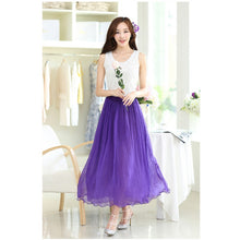 colorful-womens-tulle-skirt-elastic-waist-silk-chiffon-pleated-long-py3 BBL