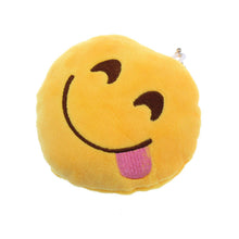 Cute Emoji Smiley Hungry Tongue Sunglass Key Chain Toy Plush Gift Bag Accessory