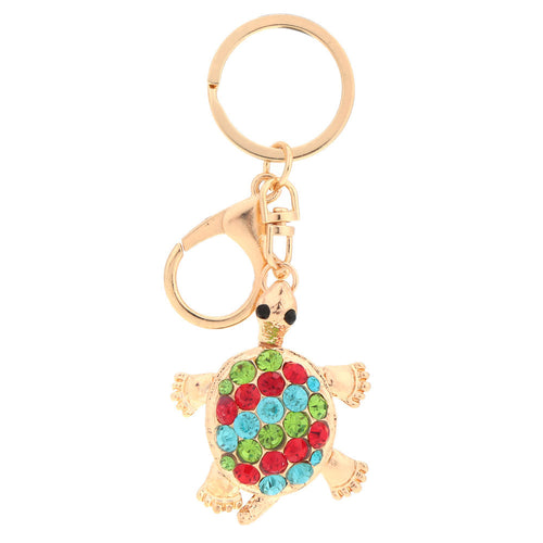 cute-shining-rhinestone-key-ring-women-lovely-animal-turtle-pendant-key-chain-jewelry-for-car-purse-handbag-charm-gift BBL