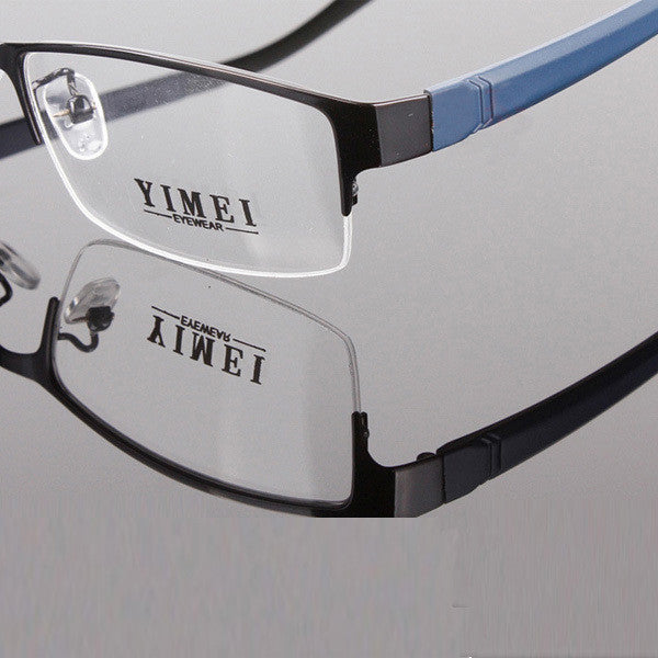 durable-men-eyewear-metal-frame-half-rim-chic-design-clear-lens-eye-glasses-frame BBL