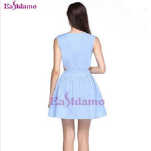 Eastdamo Dress Plus Size Casual Cut Out Dress Sexy V Neck Mini Dresses Sleeveless Elegant Party Dress For Women
