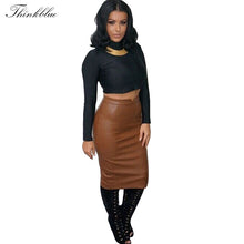 Elegant Soft PU Leather Pencil Skirt Stretch High Waist Midi Skirt Sexy Clubwear Skirts Womens Rayon Pleated Skirt Saias