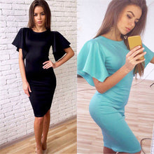 elegant-women-lady-ruffles-sleeve-slim-bodycon-cocktail-party-dress-ly3 BBL