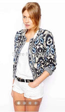 Ethnic Embroidery Beading Totem Print Paisley Quilted Jacket Women's Vintage Thin Padded Long Sleeve Coat Suits