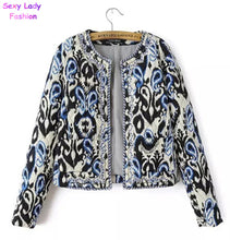 Ethnic Embroidery Beading Totem Print Paisley Quilted Jacket Women's Vintage Thin Padded Long Sleeve Coat Suits