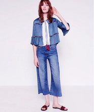 Ethnic Lacing up O neck Flare sleeve Embroidery Jacket Women Tassel Skirt-hem Loose Kimono Jacket Coat Sunscreen Femme