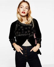 Ethnic Spliced Sequins Embroidery Stars Tassels Velour Jacket Vintage Woman Ribbons Loose Kimono Cardigan Coat Sunscreen