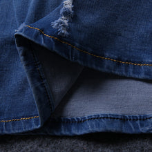 European Style Elastic Cotton Denim Skirt Ripped Jeans Skirt Sexy Bodycon Skirt Frayed Hole Jeans Saia High Waist Skirts