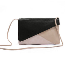 European and American Women Handbag Fashion Patchwork Lady Clutches Panelled PU Leather Solid Shoulder Bags Envelope