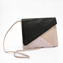 European and American Women Handbag Fashion Patchwork Lady Clutches Panelled PU Leather Solid Shoulder Bags Envelope