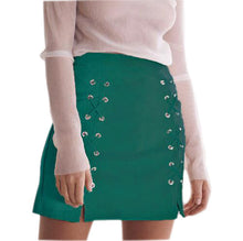 Explosion Lace Up Leather Suede Pencil Skirt Cross High Waist Skirt Zipper Split Bodycon Bandage Skirts Womens GV456
