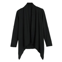 fall-fashion-women-office-cardigan-open-front-drape-irregular-girls-clothes-elbow-patchwork-long-sleeve-casual-outerwear-black BBL