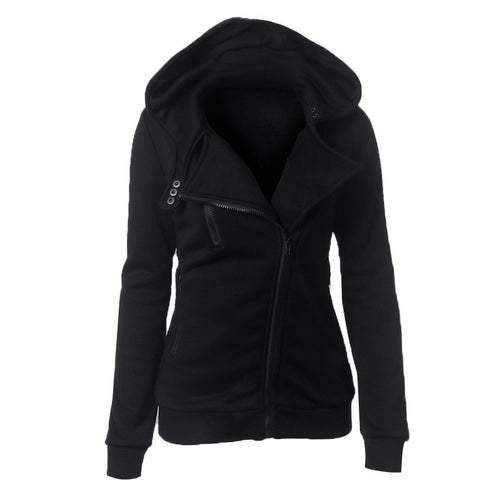Fall Zipper Up Sweatshirt Hoodies Solid Color Casual Tracksuit For Women Long Sleeve Slim Hoodie Jacket Coat