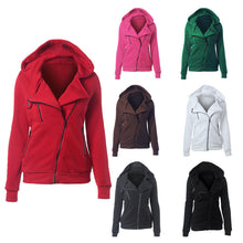 Fall Zipper Up Sweatshirt Hoodies Solid Color Casual Tracksuit For Women Long Sleeve Slim Hoodie Jacket Coat