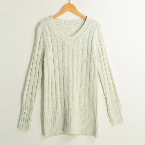 fall-women-sweaters-and-pullovers-ol-knitted-sweater-solid-ribbed-v-neck-long-sleeve-casual-longline-jumper-sweater-mujer BBL