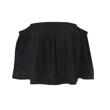 Off Shoulder Top White Blouse Shirt Ruffles Slash Neck Sexy Blouse Women Flare Sleeve Cropped Top For Women