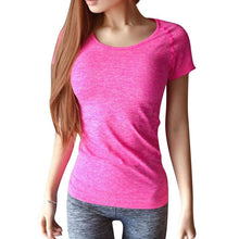 Women Slim Sports T-Shirts Quick Drying Fitness Gym Tops & Tees Soft Breathable T-shirt Casual Slim T Shirts GV201