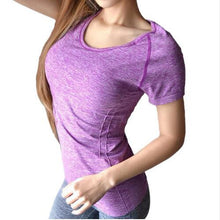 Women Slim Sports T-Shirts Quick Drying Fitness Gym Tops & Tees Soft Breathable T-shirt Casual Slim T Shirts GV201
