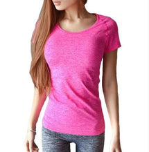 Women Slim Sports T-Shirts Quick Drying Fitness Gym Tops & Tees Soft Breathable T-shirt Casual Slim T Shirts GV201